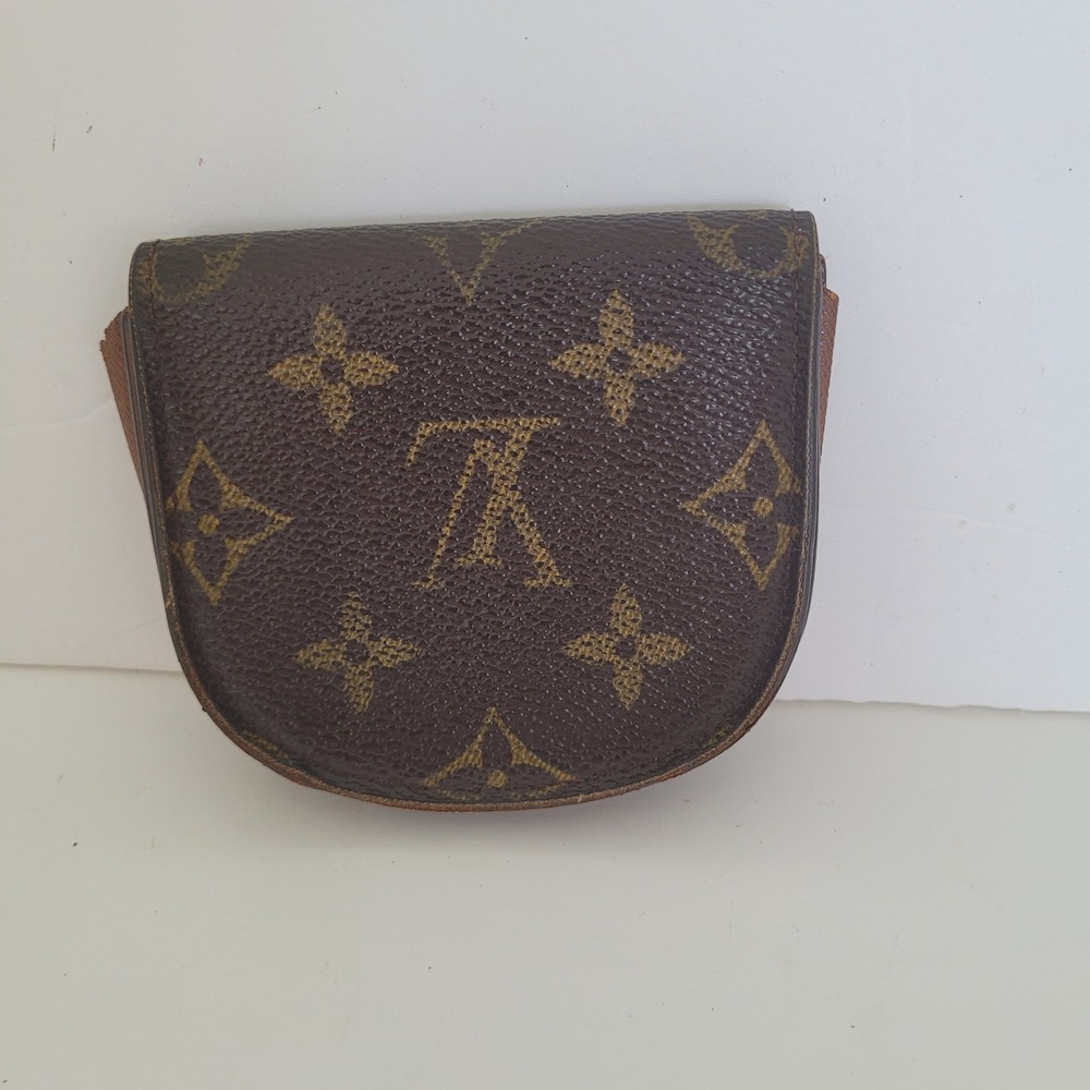 Louis Vuitton Monogram Canvas Porte Monnaie Gousset Coin Purse Brown CT1001 - Picture 2 of 13